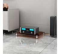 Rack AV a 4 livelli nd con ripiani temperati - Robusta torre Ma per CD, vinile, ricevitore, o equino - Modern Entertainment Center Fur Solut per Home Theater