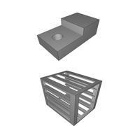 Rack Cage 4 Alloggiamenti HDD per Server 3HE 3U Supermicro Espansione 3D