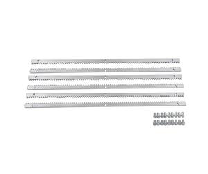 Rack da 6 x 1 m, zincato, cremagliera scorrevole per cancello scorrevole, set completo di cremagliere dentate con materiale di montaggio per cancello elettrico scorrevole del garage, ecc. sistemi di