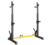 Rack da Squat, Multifunzione Rack da Squat Regolabile in Altezza, Porta Manubri da Squat, Supporto per Bilanciere Porta Manubri, Stand per Sollevamento Pesi, Supporti di Squat, Max. 250KG (Giallo)