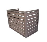Rack del condizionatore d'aria, Schermo di recinzione esterna in alluminio, Espositore per fioriere profonde per nascondere unità, Supporto per fiori da giardino