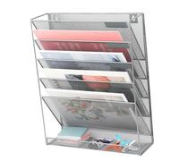 Rack dell'organizzazione desktop a 5 livelli per file e documenti archiviazione durevole e funzionale Uso domestico argento