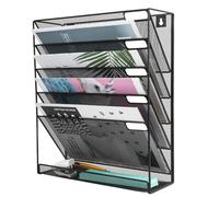 Rack dell'organizzazione desktop a 5 livelli per file e documenti archiviazione durevole e funzionale Uso domestico nero