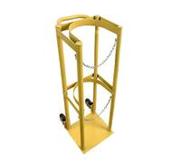 Rack di accumulo di Ossigeno ， Staffa di Montaggio del Cilindro a Gas Portatile - Grande capacità di sfuggire Il Porta Serbatoio Metallico con pulegge - scaffale dell'organizzatore Cilindro a Gas