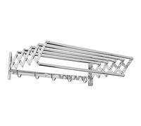 Rack di asciugatura per asciugatrice per asciugatura a muro di abiti retrattili per asciugatura a ripieno pieghevole pieghevole inossidabile inossidabile inossidabile o esterno risparmio telescopico