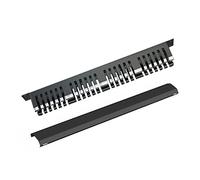 Rack di gestione dei cavi 1U con viti di montaggio, 24 slot/48 porte Organizzatore di cavi per canaline in metallo con coperchio