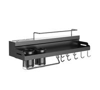 Rack di ordinazione per appendere in acciaio nero 50x19,5x10cm