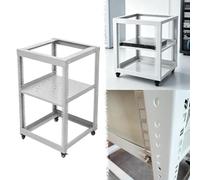 Rack di Rete a Telaio Aperto Mobile a Struttura Aperta da 48 cm, Bianco | Rack di Rete a Struttura Aperta a 4 Montanti con 4 Rotelle, Rack per Server 6U 9U 12U 15U 18U 22U, Rack Mobile per IT