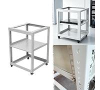 Rack di Rete a Telaio Aperto Mobile a Struttura Aperta da 48 cm, Bianco | Rack di Rete a Struttura Aperta a 4 Montanti con 4 Rotelle, Rack per Server 6U 9U 12U 15U 18U 22U, Rack Mobile per IT