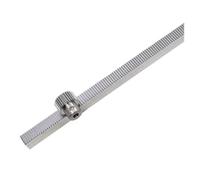 Rack di Spur in acciaio, Cremagliera e pignone cilindrico in acciaio inossidabile 1 modulo 20 denti 8 mm Dimensioni multiple(1M20x20-1m)