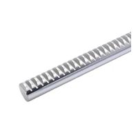 Rack di Spur in acciaio, Lunghezza multipla 300-500mm del diametro 8-25mm modulo 0.5-2.5M della cremagliera dell'ingranaggio cilindrico d'acciaio(1M 18x500mm)