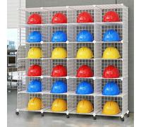 Rack Di Stoccaggio Dei Cubi Del Casco Di Sicurezza Mobile, Portacappello Duro Della Casa Commerciale Impilabile, Miniera Di Carbone Del Sito Di Costruzione Del Casco Industriale Organizerfor
