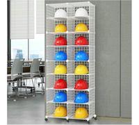 Rack Di Stoccaggio Dei Cubi Del Casco Di Sicurezza Mobile, Portacappello Duro Della Casa Commerciale Impilabile, Miniera Di Carbone Del Sito Di Costruzione Del Casco Industriale Organizerfor