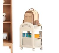 Rack di stoccaggio del carrello a 2 livelli | Trolle di archiviazione mobile su ruote | Sotto la scrivania piccola libreria mobile | Carrello di organizzatore a rotolamento mobile, carrello multifunzi