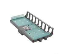 Rack di stoccaggio dell'asta della doccia del bagno in ABS con installazione perforata, gancio per ulteriore stoccaggio, adatto per aste doccia 22 25 mm, per organizzare gli elementi essenziali della