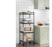 Rack di stoccaggio robusto da pavimento con pulegge facile montaggio senza strum