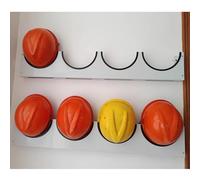 Rack di storage Portacaschi da cantiere capiente, espositore da parete per caschi da cantiere salvaspazio, per lavoratori edili(4 Grids (2pcs))