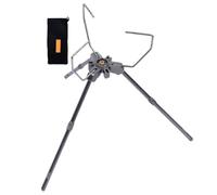 Rack di supporto per stufa, per stufa da esterno | Supporto per treppiede per da esterno | Supporto per bruciatore ad altezza regolabile per picnic, barbecue, campeggio, zaino in spalla, escursi