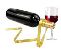 Rack Di Vino - Supporto Per Bottiglie Di Vino | Scaffali Di Esposizione Del Vino Indipendente | Contatore Di Supporto Vino Decorativo Galleggiante | Design Del Nastro Di Metallo Schermo Di Liquore Per