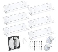 Rack Espositore per Dischi | Set di 6 Mensole Flottanti Moderne | Mensola porta dischi e espositore - Per camera da home theater appartamento amanti della musica collezionisti libri documenti quaderni