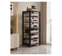 Rack For Componenti Audio Video A 7 Livelli, Mobile For Ricevitore Stereo Con Supporto TV Multimediale, Amplificatore/altoparlante/lettore CD DVD(Red)