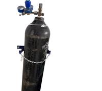 Rack for montaggio a parete con bombola di ossigeno e propano con catena regolabile for ferro metallico da 40 litri