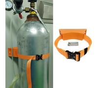 Rack for montaggio a parete con bombola di ossigeno in plastica con catena di sicurezza regolabile multicolore(Orange)