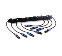 Rack for ponticelli audio XLR for cabinet 1U a 8 vie personalizzato, adattatore for cavo convertitore passante femmina da presa a pannello a 3 pin(F to F Blue,0.29m)