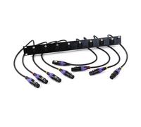 Rack for ponticelli audio XLR for cabinet 1U a 8 vie personalizzato, adattatore for cavo convertitore passante femmina da presa a pannello a 3 pin(F to F Purple,0.29m)