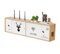 Rack for router wireless con coperchio, scatola di immagazzinaggio for router WiFi montata a parete Rack for decorazioni da parete, contenitore for la gestione dei cavi della scatola delle prese ( Col