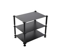 Rack Hi-Fi con componenti audio: telaio in alluminio resistente e solido colonne in alluminio, supporto audio per amplificatori HIFI/DAC/preamplificatore, organizzatore desktop compatto per sistemi