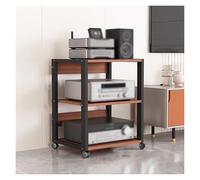 Rack HiFi Componenti Audio Video Rack, 3/4 Tier Corner Shelf Media Stand per Home Office Theater, Stereo Receiver Cabinet & CD Player Storage per Soggiorno & Gaming