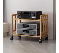 Rack HiFi regolabile AV Stand Media Stereo Cabinet per TV ad angolo Rack Audio Tower Regolabile in Altezza Mensole Gaming Console in legno (L 61 "x H 53,3 cm)