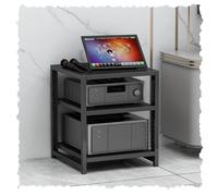 Rack HiFi regolabile, supporto MA a 4/5/6 livelli, ripiani AV in legno, armadio per conents o/video, angolo Ma Center per la casa (naturale, 60 cm)