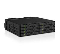 Rack ICY DOCK MB998V4P-B per 8 SSD NVMe U.2 U.3 PCIe 4.0 5,25" metallo