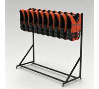 Rack in metallo per attrezzatura da piscina e sport acquatici; supporto per l'asciugatura e la sistemazione di giubbotti di salvataggio, mute e asciugamani.(1-Tier)