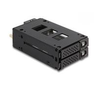 Rack mobile Delock 2x 2.5 U.2 NVMe SSD metallo chiave LED