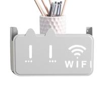 Rack Mount for Router, Wall Mount Acrylic Back Adhesive Router Holder | Space-Saving Cable Box Shelf, Multifunctional Decorative Router Stand, Ideal for Set-Top Box and Remote Control - enhances