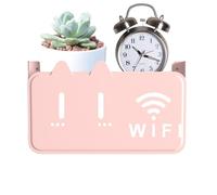 Rack Mount for Router, Wall Mount Acrylic Back Adhesive Router Holder, Space-Saving Cable Box Shelf, Multifunctional Decorative Router Stand, Ideal for Set-Top Box and Remote Control - enhances