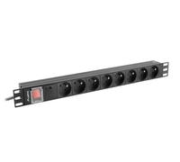 RACK PDU 19 pollici 1U 16A 8x230V presa di PDU-08E-0200-BK