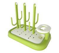 Rack per asciugare biberon,Mensola per asciugare biberon, Supporto per asciugatrice per bottiglie staccabile, scolapiatti a forma di cactus, mensola di essiccazione per piano di lavoro, stazione di
