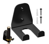 Rack per bar a parete - Supporto a doppia barra con clip organizer da palestra in acciaio resistente | accessorio compatto per l'ottimizzazione dello spazio, installazione a parete G