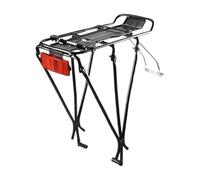 Rack per bicicletta in lega di alluminio, Quick Release Back Seat Cargo Carrier | 110lbs Max Load Pannier Support with Side Safety Rails | Universal Bicycle Luggage Shelf for Seats Post Installation