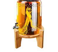 Rack Per Distribuzione Di Bevande In Legno - Supporto Per Bevande A Base Circolare | Porta Della D'acqua Per Feste Per Feste Per Celebrazione Del Matrimonio Da Picnic.