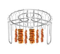 Rack per forno a microonde, supporto per friggitrice, 6,5 x 3,74 pollici, resistente al calore, in acciaio , non si attacca al forno, per pesce, gamberetti, cagli, caglio, sausage
