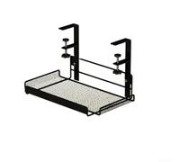 Rack per la gestione dei cavi per bordo del tavolo, robusta soluzione di archiviazione sospesa per fili e cavi (nero-L)