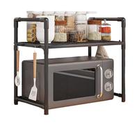 Rack per panettiere da cucina - Rack per spezie a gancio, scaffalatura regolabile ad alte prestazioni con ganci Mind Reader Storage Supporto per microonde