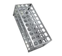 Rack per Provette da Laboratorio in Alluminio, 40 Fori Argento | Superficie Lucida, Bordi Lisci, Leggero e Portatile, per Vetri, Lezioni e Tecnici