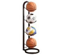 Rack portaoggetti da basket, supporto per palla a più livelli, per la palestra in casa e in garage, supporto verticale indipendente per attrezzature sportive, organizer per attrezzature sportive