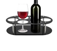 Rack portaoggetti in bottiglia - supporto da bancone per tazze, portacontenitori riutilizzabili per bevande | Scaffale a 6 bottiglie per armadietto, tavolo, display negozio, bar di casa,